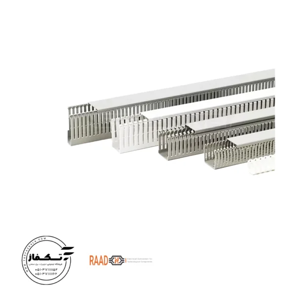 داکت صنعتی شیاردار سایز 60*25 برند رعد رنگ طوسی