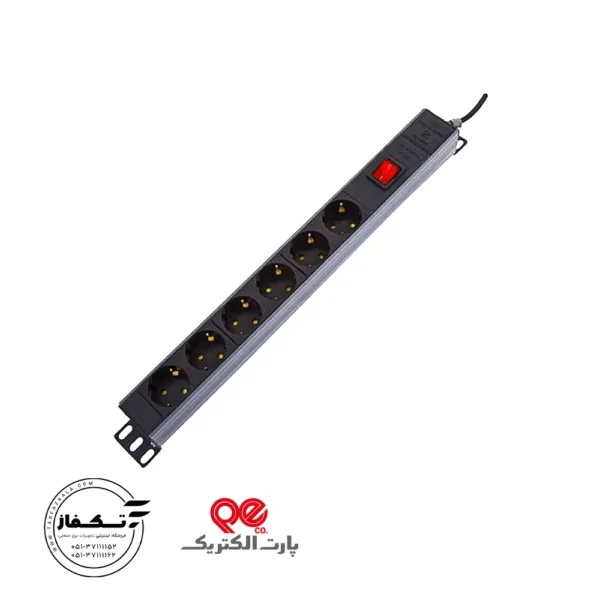 رک مونت 6خانه چراغدار 1/8 متری پارت الکتریک