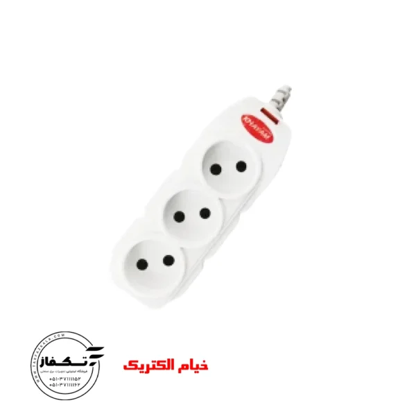 پریز سه خانه رز وکلاسیک باکابل 5متری خیام الکتریک