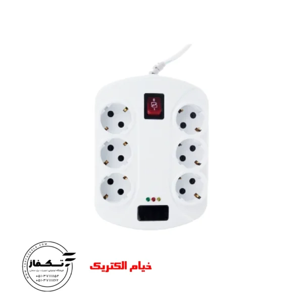 پریز شش خانه ارتدار با کابل 1.8 متری خیام الکتریک