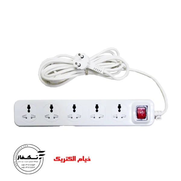 پریز پنج خانه ارتدار یونیور سال کابل 1.8 متری خیام الکتریک