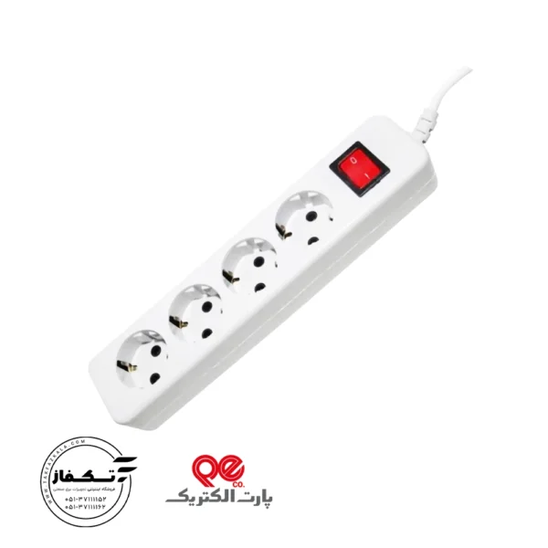 چهارخانه ارتدار باکلید باکابل 1/8 متر پارت الکتریک