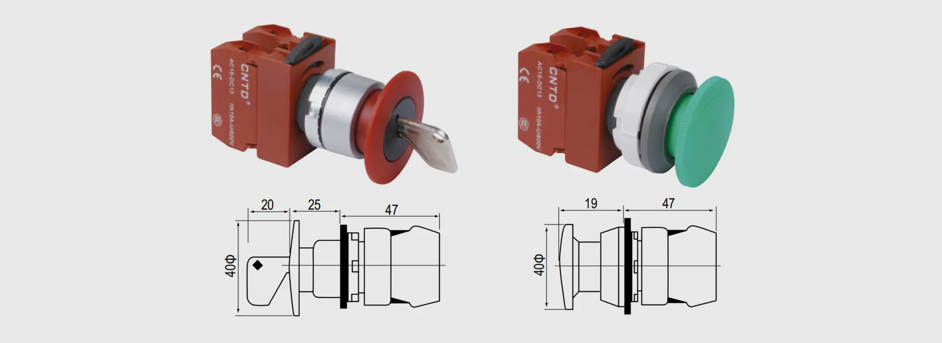 کلید فشاری فرمانی - قارچی